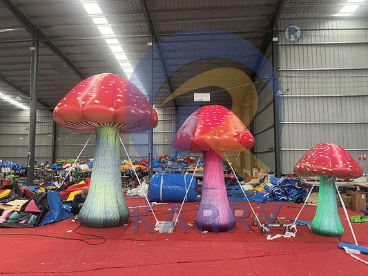 LED Light Fun Mushroom for Festivals and Ceremonies 5m or Customized Size PVC Material