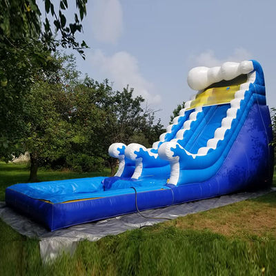 Spray Blue Water Slide Outdoor Games Large Jumping Slide for Outdoor Fun