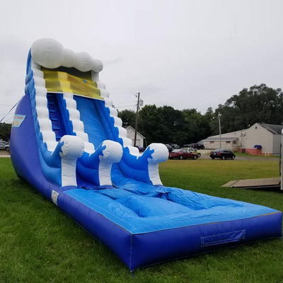 Spray Blue Water Slide Outdoor Games Large Jumping Slide for Outdoor Fun