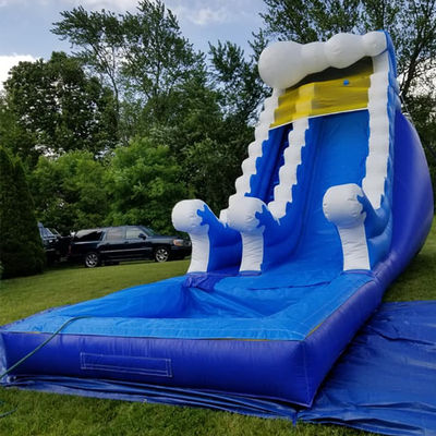 Spray Blue Water Slide Outdoor Games Large Jumping Slide for Outdoor Fun