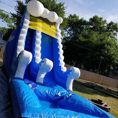 Spray Blue Water Slide Outdoor Games Large Jumping Slide for Outdoor Fun