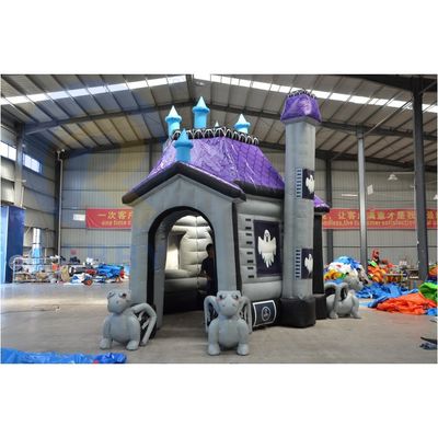 EN14960 Certified Inflatable Halloween Skull Arch Customized Haunted House Decoration