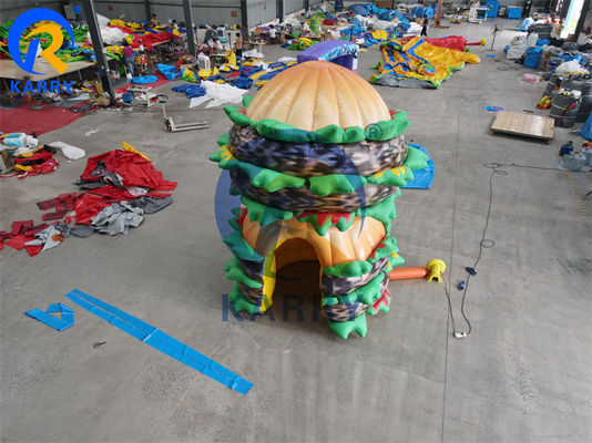 Customized Inflatable Advertising Hamburger Model for Food Kiosk Directly Offered