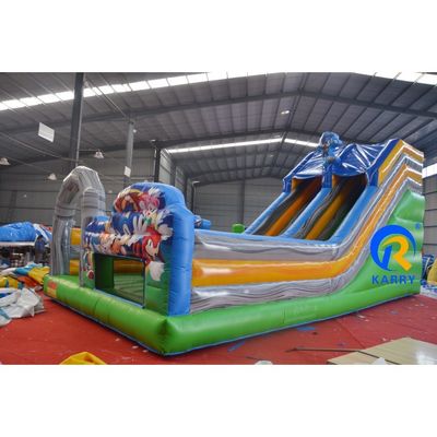 Karry Inflatable Fun City Unisex Blue Playground for Children in Giant Inflatable Park