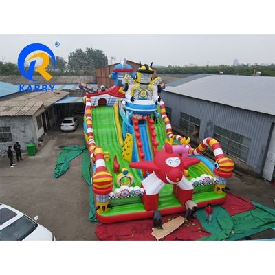 Robot Theme Inflatable Water Park with Inflatable Obstacle Unisex PVC Tarpaulin