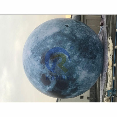 Digital Printing Inflatable Moon Model With Led Light For Events Customized Color