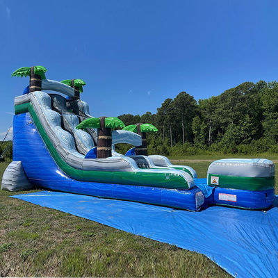 Adult Size Inflatables Jumper PVC Inflatable Air Jumping Slides Combo with Splash Pool