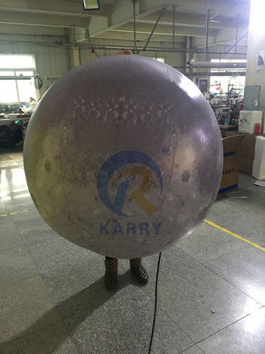 Digital Printing Inflatable Moon Model With Led Light For Events Customized Color