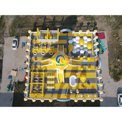 PVC Tarpaulin Custom World's Largest Inflatable Theme Park for Unisex Kids Bounce House