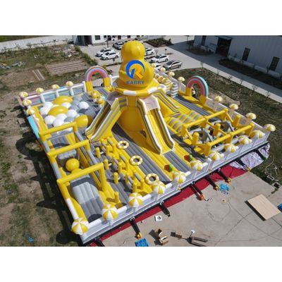 PVC Tarpaulin Custom World's Largest Inflatable Theme Park for Unisex Kids Bounce House