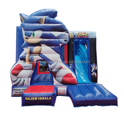 Unisex Features Customized Sonic Bounce House Inflatable Combo Slide for Party Rentals