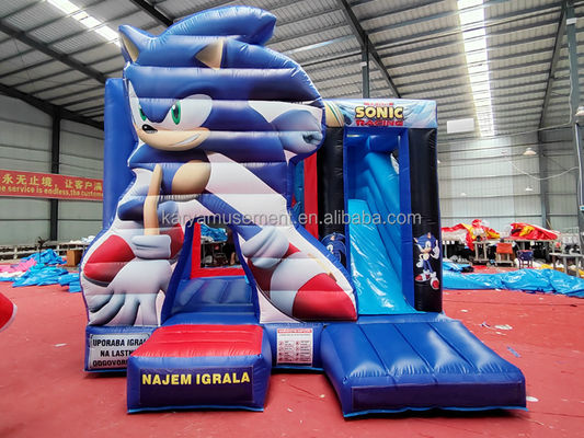 Unisex Features Customized Sonic Bounce House Inflatable Combo Slide for Party Rentals