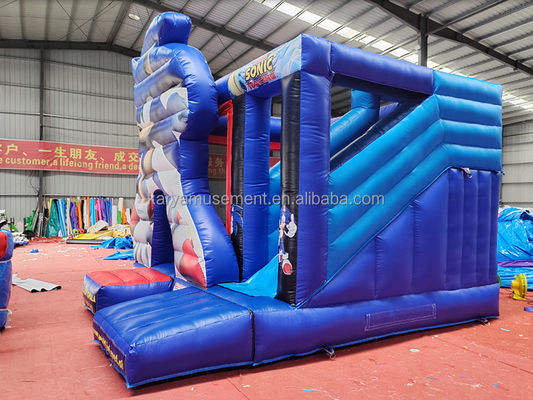 Unisex Features Customized Sonic Bounce House Inflatable Combo Slide for Party Rentals