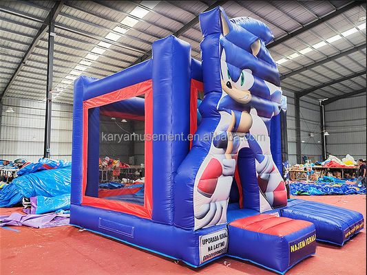 Unisex Features Customized Sonic Bounce House Inflatable Combo Slide for Party Rentals