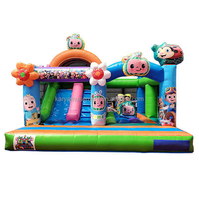 CE/EN71/EN14960 Certified Cocomelon Theme Kids Party Trampoline Bouncer with Slide