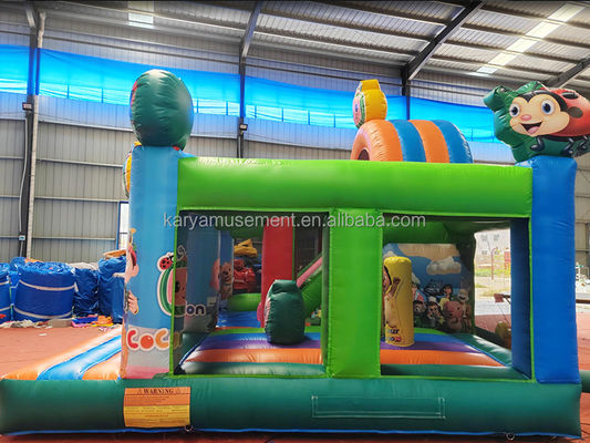 CE/EN71/EN14960 Certified Cocomelon Theme Kids Party Trampoline Bouncer with Slide