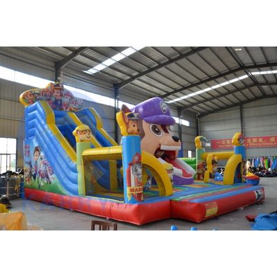 PORTABLE Yellow Inflatable Castle Slide Water Park Bouncers for Jumping Entertainment