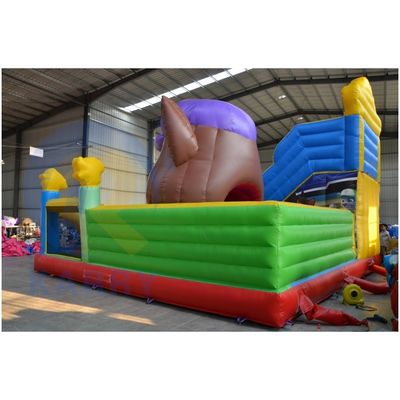 PORTABLE Yellow Inflatable Castle Slide Water Park Bouncers for Jumping Entertainment