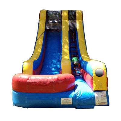 Commercial Occasion Blue and Yellow Jumper Inflatable Water Slide with Splash Pool