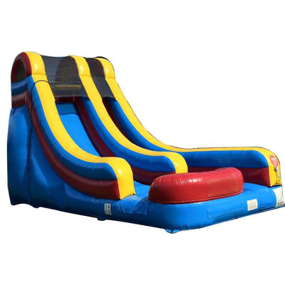 Commercial Occasion Blue and Yellow Jumper Inflatable Water Slide with Splash Pool