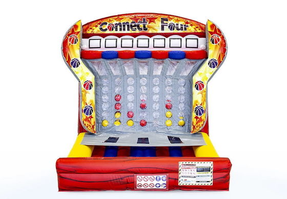 Colorful Inflatable Connect 4 in a Row Target Shooting Game for Commercial Challenges