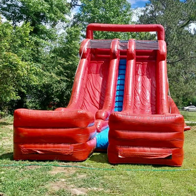 Adult Size Inflatable Water Slide with 2 Slides and 2 Pools in Commercial Grade PVC