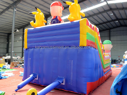 Blower Inflatable Fun City with Mickey and Mario Inflatable Castle Bouncer House Combo Playground Blower Included
