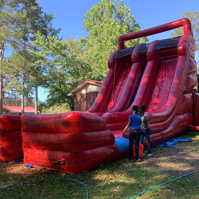 Adult Size Inflatable Water Slide with 2 Slides and 2 Pools in Commercial Grade PVC