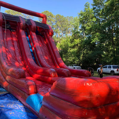 Adult Size Inflatable Water Slide with 2 Slides and 2 Pools in Commercial Grade PVC