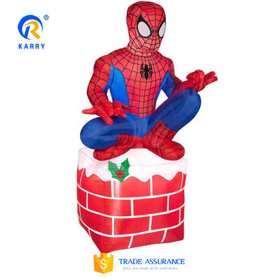 Christmas Advertising Decoration featuring Spiderman Design and Red/White Color Scheme