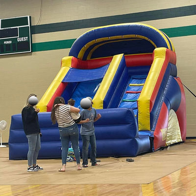 Large Bouncing Inflatables with Pool Digital Printing Waterslide