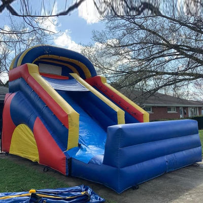 Large Bouncing Inflatables with Pool Digital Printing Waterslide