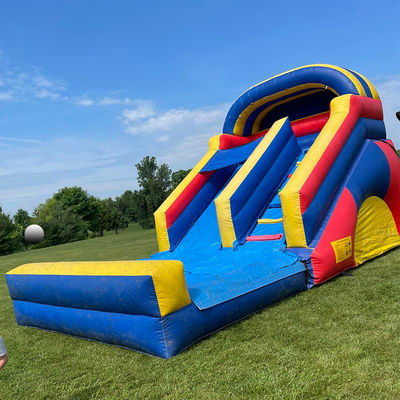 Large Bouncing Inflatables with Pool Digital Printing Waterslide
