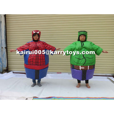 Carnival Game Essential Adults Inflatable Spiderman Sumo Suits for Outdoor Playground