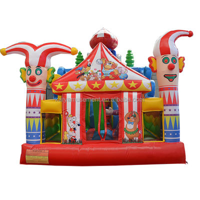 14 Years up Unisex Latest PVC Inflatable Circus Castle with Slip N Slide Fun City Party