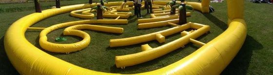 Unisex Commercial Palm Tree Inflatable Golf Course for Parties and Events 9 Holes Game