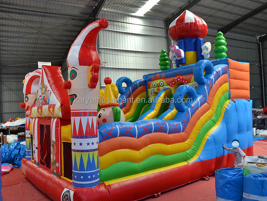 14 Years up Unisex Latest PVC Inflatable Circus Castle with Slip N Slide Fun City Party