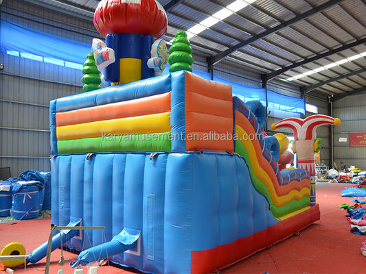 14 Years up Unisex Latest PVC Inflatable Circus Castle with Slip N Slide Fun City Party