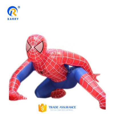 EN14960 Certified Custom Inflatable Spider Man with Christmas Gift Box and Air Blower
