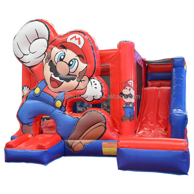 Customize Accepted Red Inflatable Castle Playground for Kids Bounce Jumping House