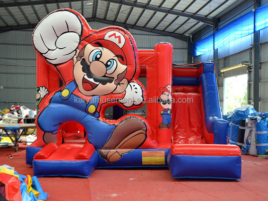 Customize Accepted Red Inflatable Castle Playground for Kids Bounce Jumping House