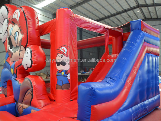 Customize Accepted Red Inflatable Castle Playground for Kids Bounce Jumping House