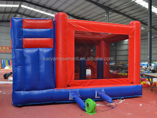 Customize Accepted Red Inflatable Castle Playground for Kids Bounce Jumping House