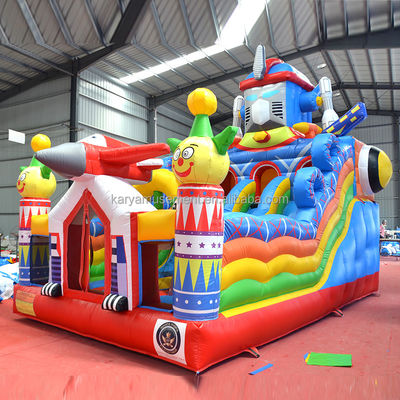 Trampoline Custom Small Size Inflatable Mechanical Ares Fun City Bouncer Combo Slide