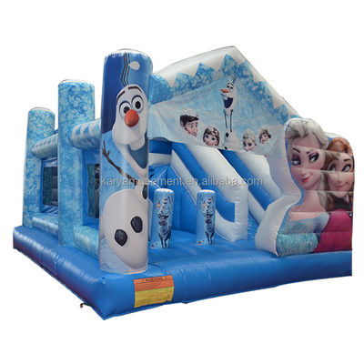 Customized Kids Party Inflatable Trampoline Princess Elsa Castle Combo Jumping Slide