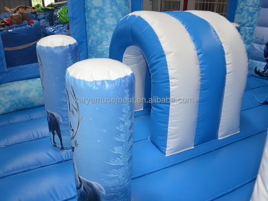 Customized Kids Party Inflatable Trampoline Princess Elsa Castle Combo Jumping Slide