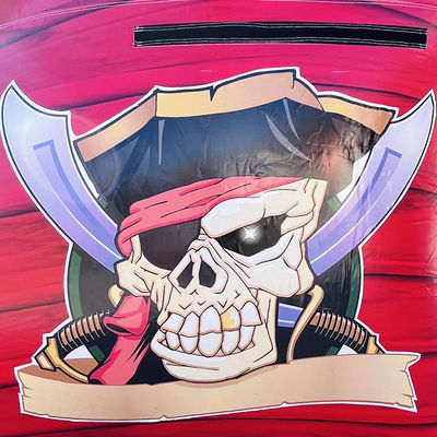 Custom Logo Printed Commercial PVC Pirate Ship Theme Water Slide Inflatable with Pool