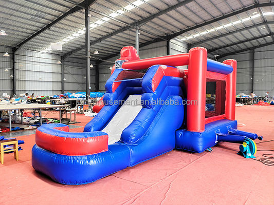 CE/EN71/EN14960 Certified Kids Inflatable Spiderman Castle Bouncy Jumping House with Slide
