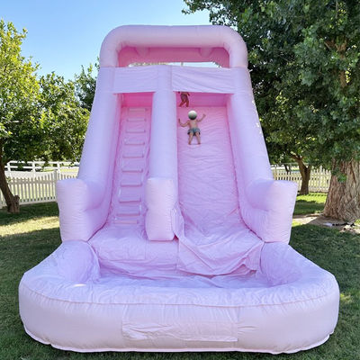 Commercial rental inflatable candy slides with pool jumping and popular in the market