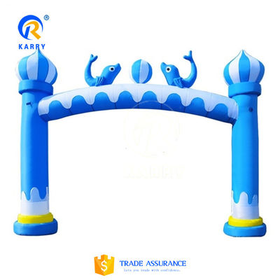 Customized Company Events Outdoor Inflatable Arch with Dolphin Theme Advertising
